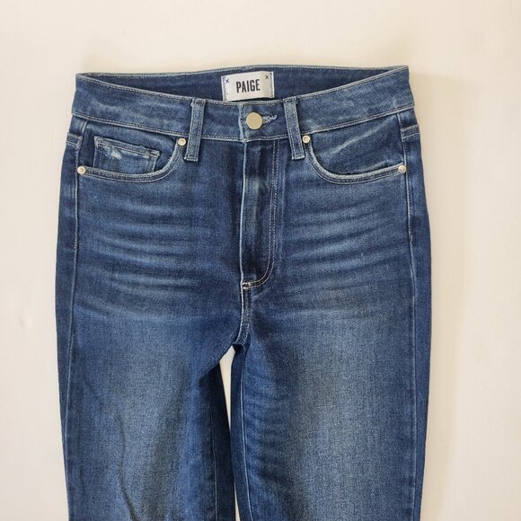 PAIGE  Margot High Rise Skinny Ankle Distressed Jean, Lookout Destructed - Picture 3 of 13